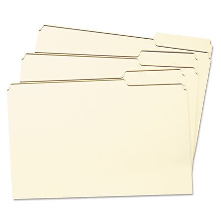 Smead File Folder 8-1/2 x 14", 1/3-Cut Tab, Right Position, Manila, PK100, Tab Cut: 1/3 15333
